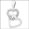 Fancy Dual Heart Diamond Pendent - JPDCM-247A - Click here to View more details about this Product